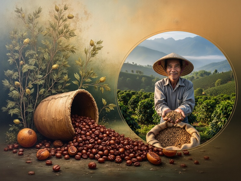 Single-origin Myanmar coffee beans for global markets